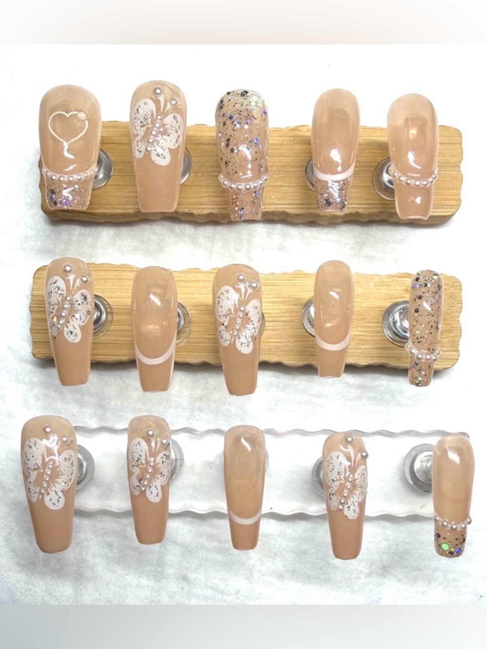 Custom Made Gel X Press on Nails. 15 Assorted sizes